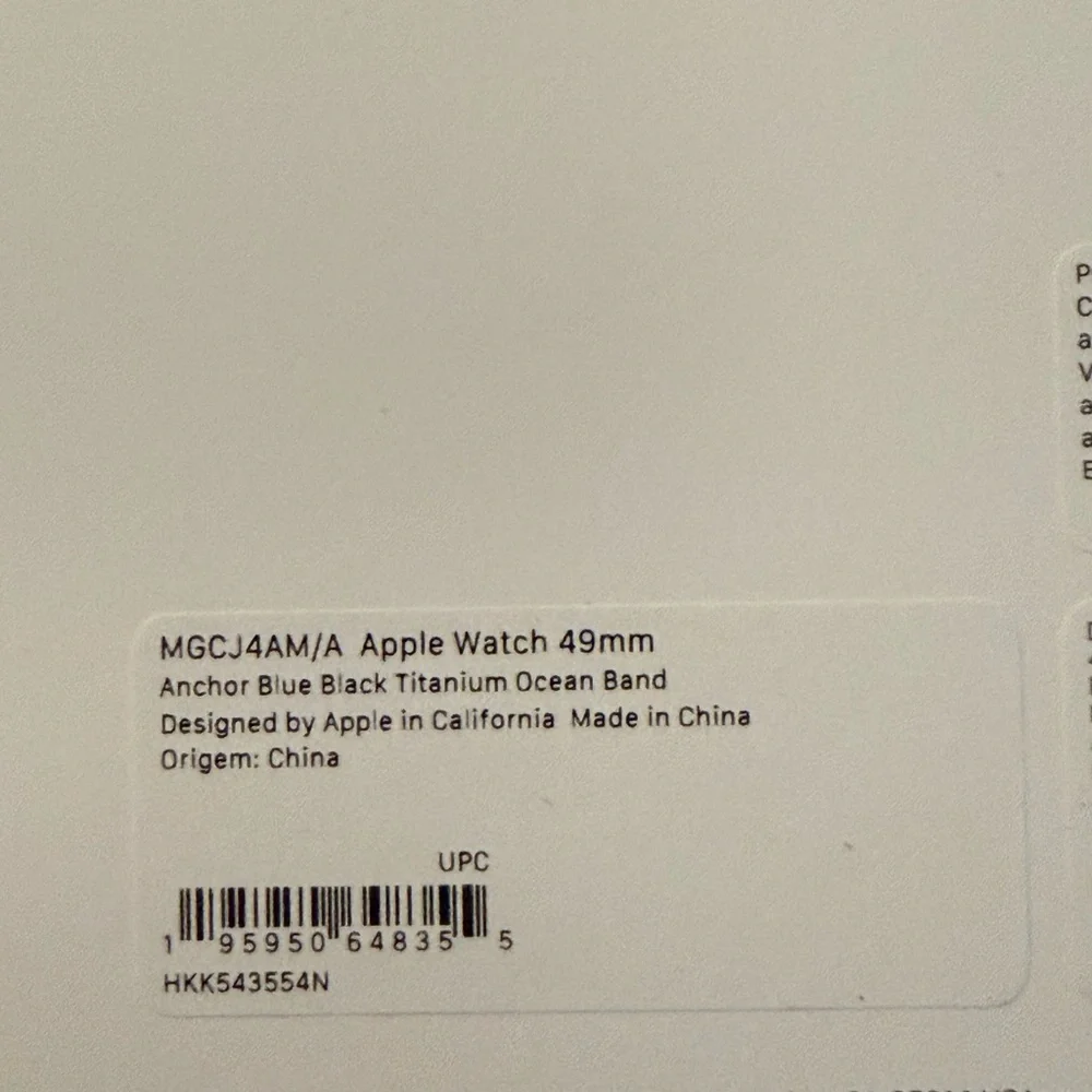 Apple Watch Band 49mm: Anchor Blue Black Titanium Ocean Band - Picture 3 of 6